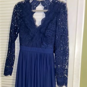 NWT Awaken My Love Navy Maxi